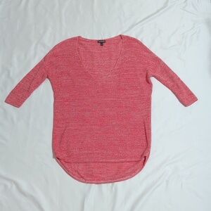 Express V-Neck Knit Tunic, Color Salmon Size XS-TP